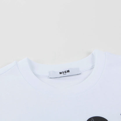 Boys White Logo Cotton Jersey T-shirt