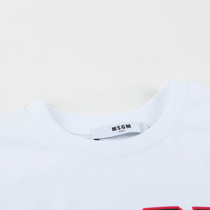 Boys White Logo Cotton Jersey T-shirt