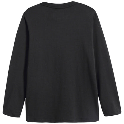 Boys Black Logo Cotton Shirt