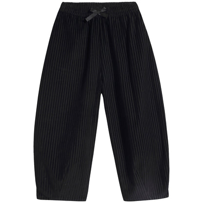 Girls Black Wide Trousers