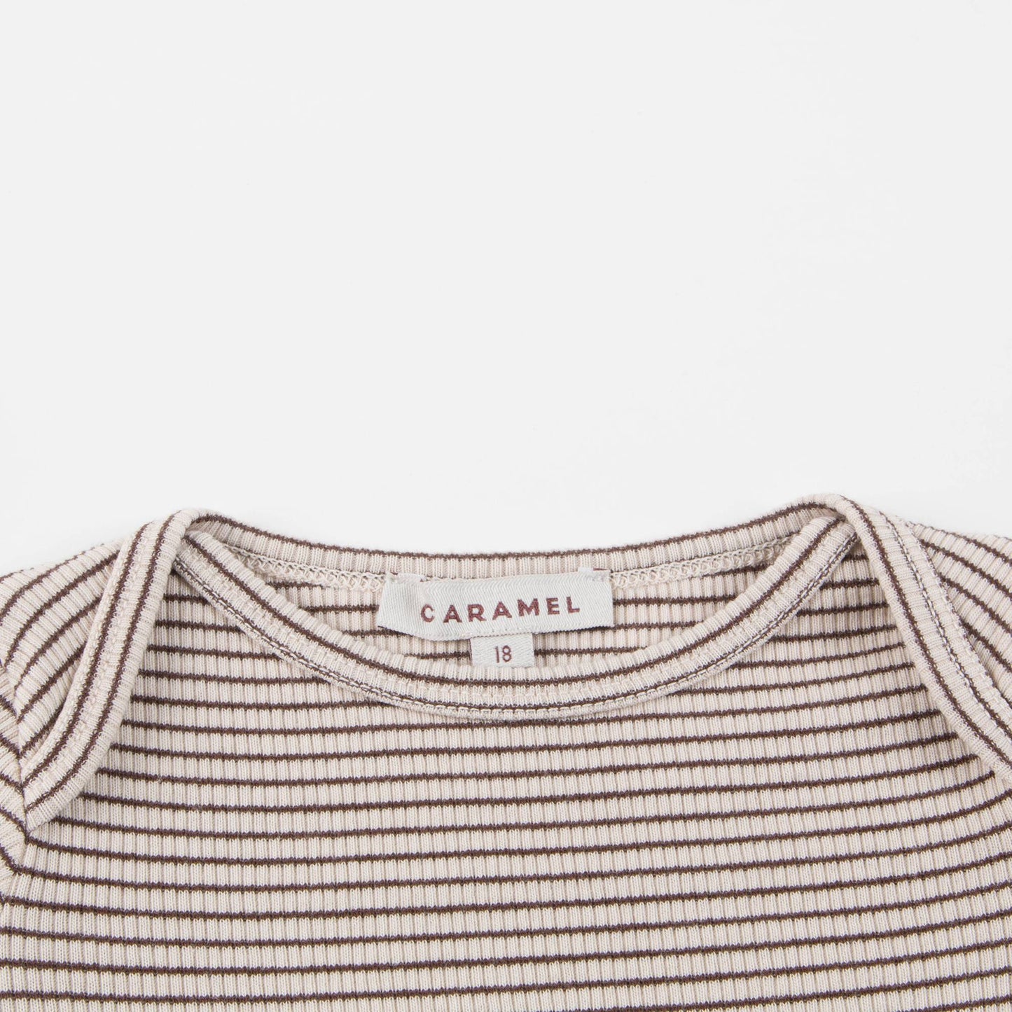 Baby Sand & Chocolate Stripe Cotton Jersey T-shirt