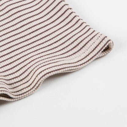 Baby Sand & Chocolate Stripe Cotton Jersey T-shirt
