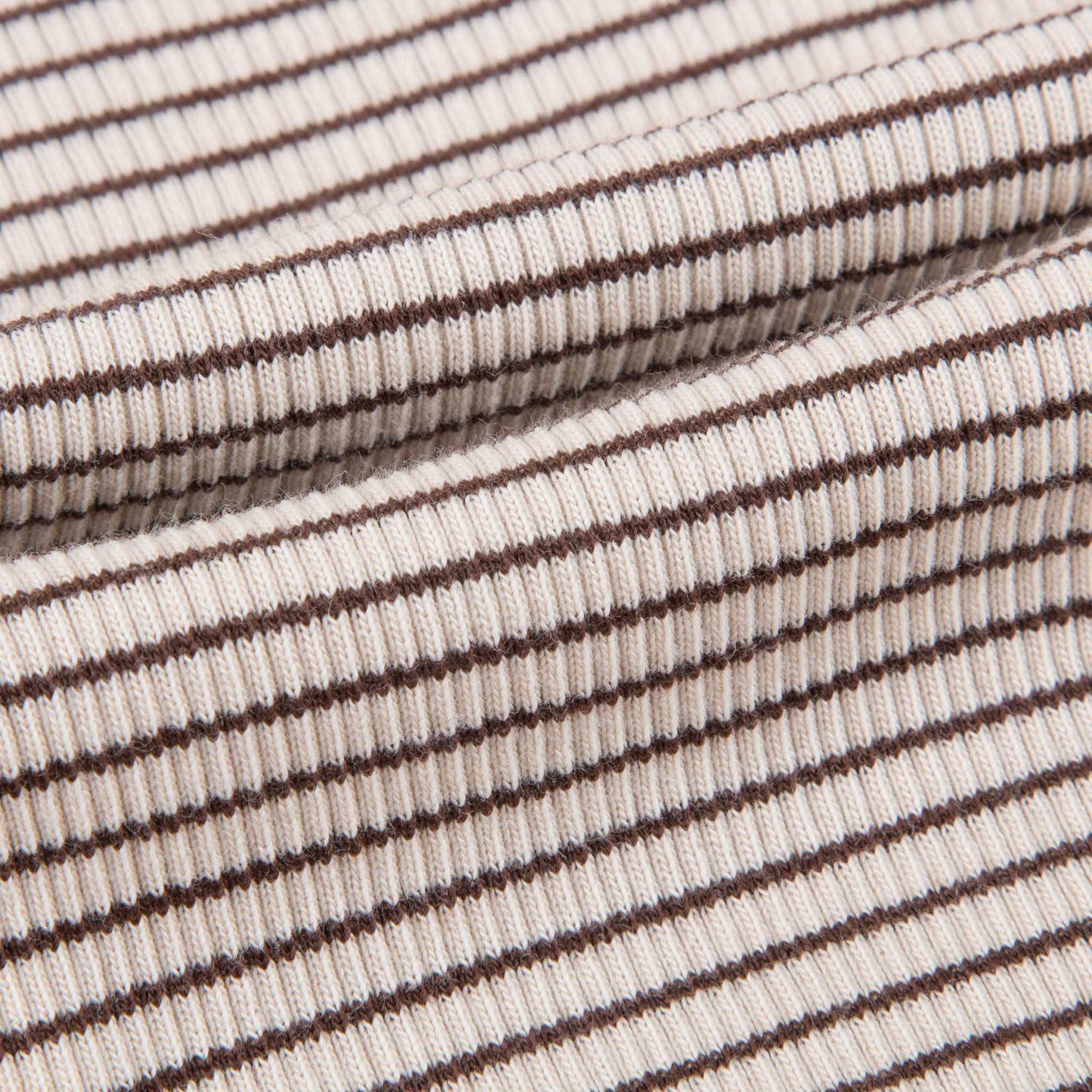 Baby Sand & Chocolate Stripe Cotton Jersey T-shirt
