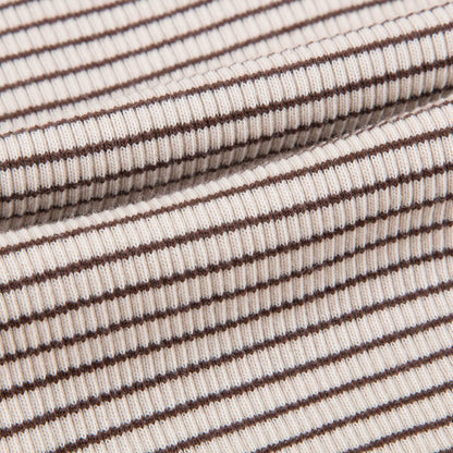 Baby Sand & Chocolate Stripe Cotton Jersey T-shirt