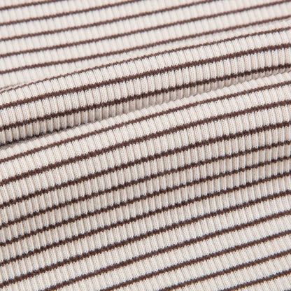 Girls & Boys Sand And Chocolate Stripe Cotton Jersey T-shirt