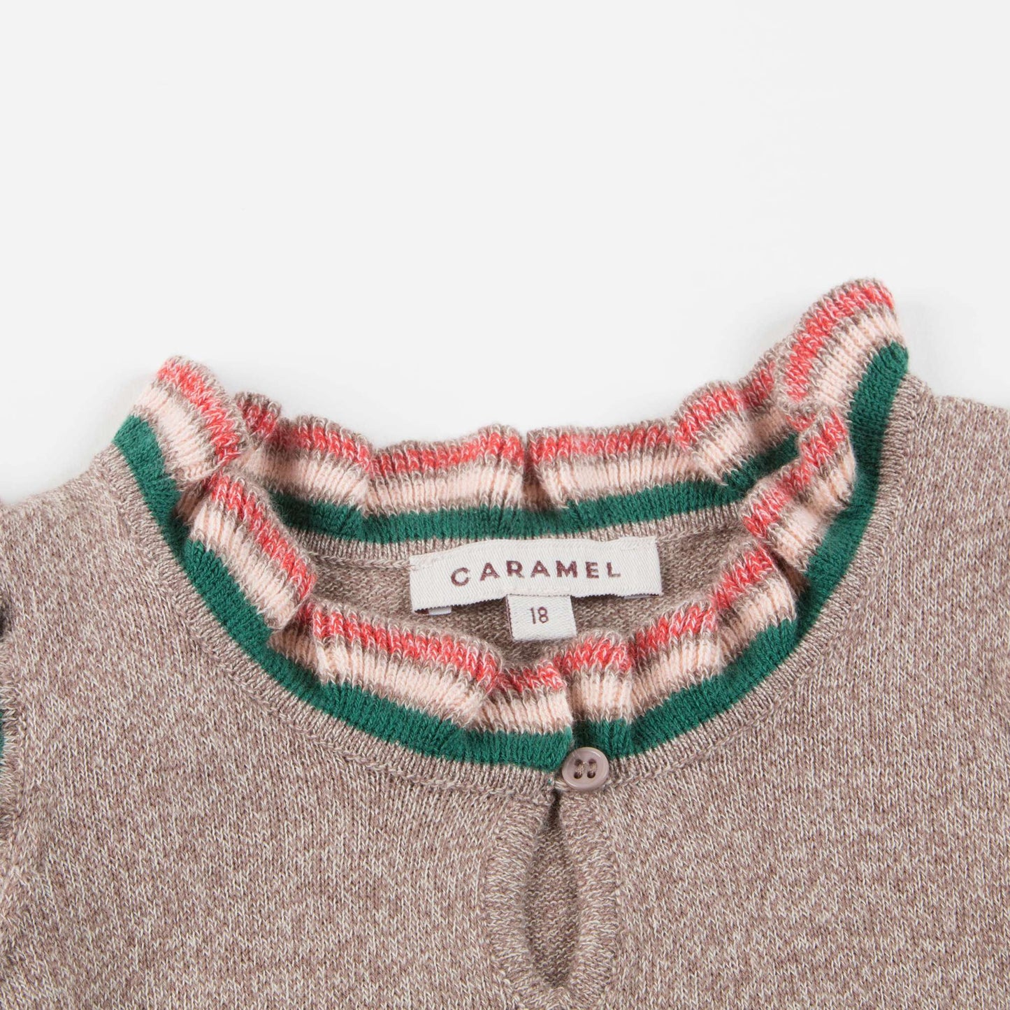 Girls Mocha Cotton Knitwear Dress