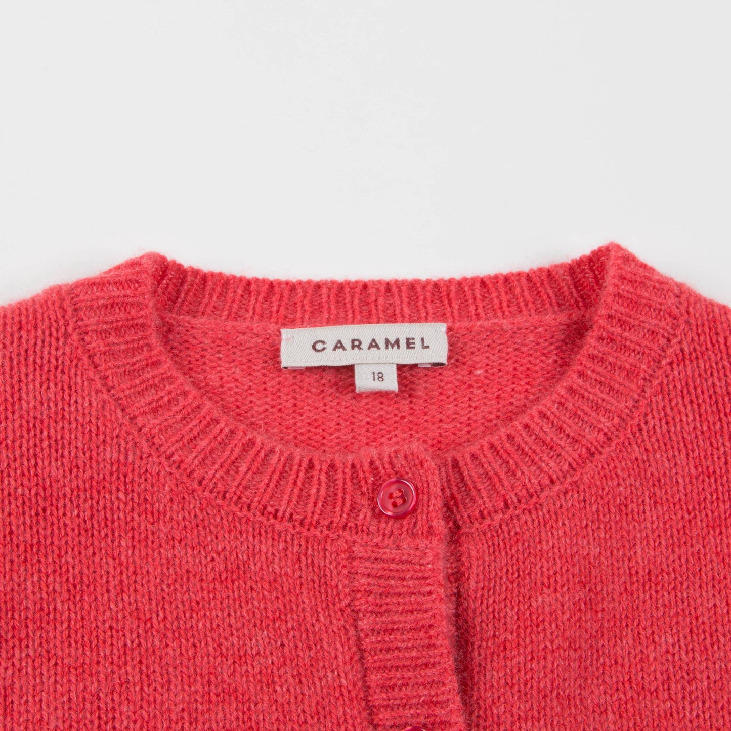 Baby Girls Red Rose Cashmere Knitwear Cardigan