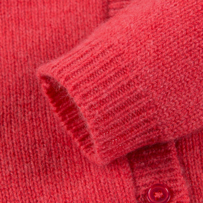 Baby Girls Red Rose Cashmere Knitwear Cardigan