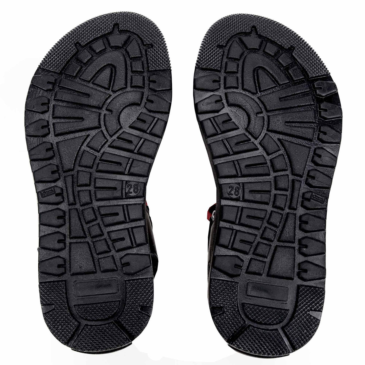Boys & Girls Black Leather Sandals