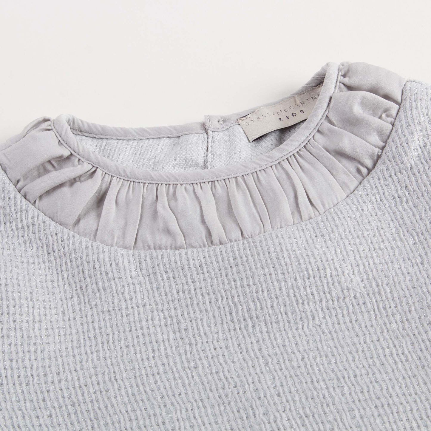 Girls Heather Grey Cotton Crew Collar 'Anaise' Dress