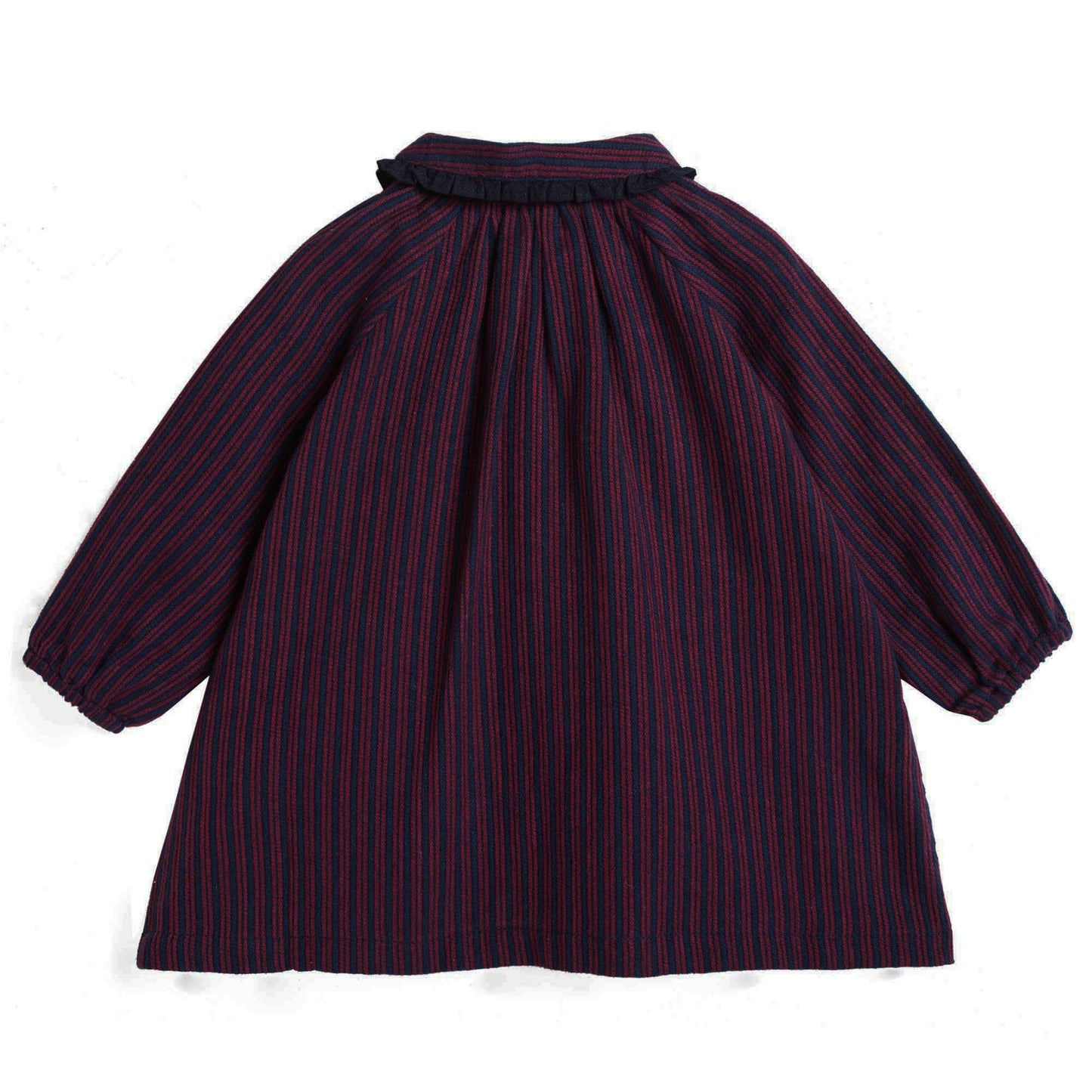 Baby Girls Purple Rayol Striped Cotton Woven Dress