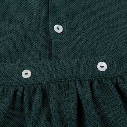 Baby Forest Green Cotton Jersey Romper