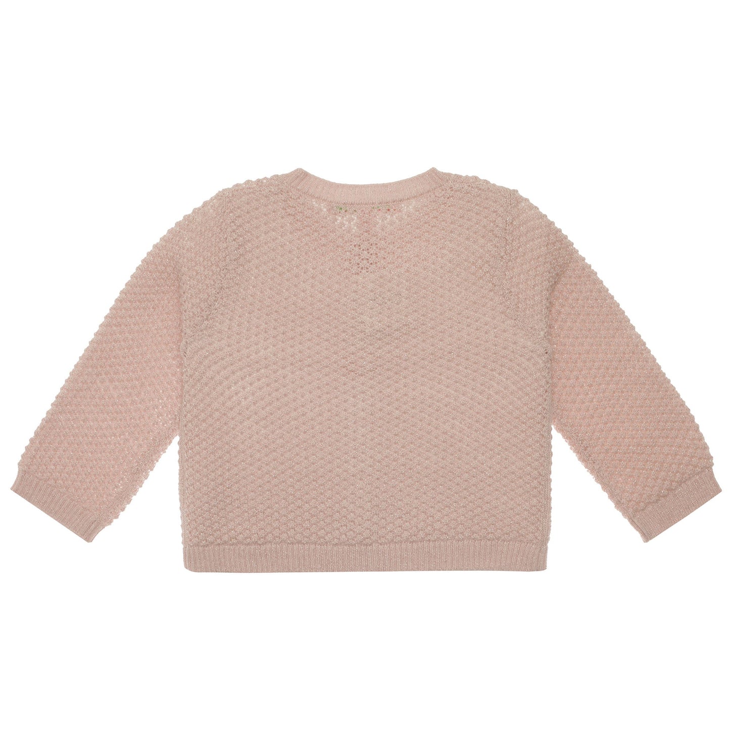 Baby Girls Pale Pink Wool Hollow Cardigan