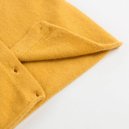 Girls Yellow Knitted Wool Cardigan With Ruffle