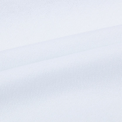 Boys White Cotton Fleece Hoodie Jacket