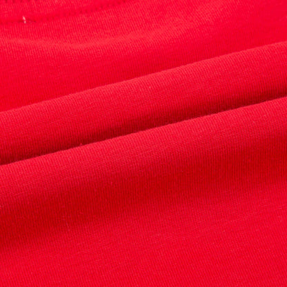 Girls Poppy Red Cotton T-shirt