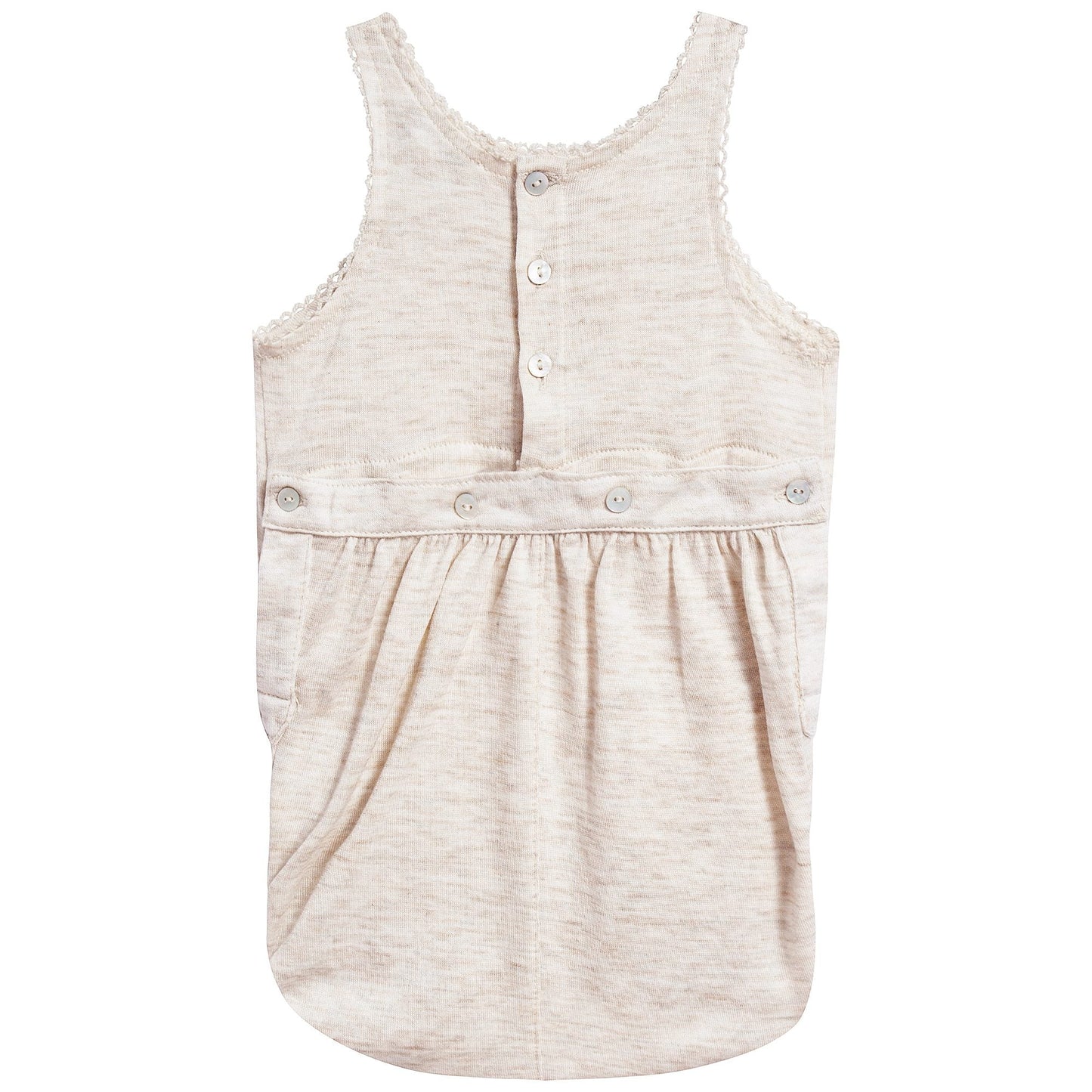 Baby Oatmeal Lyocell Jersey Romper