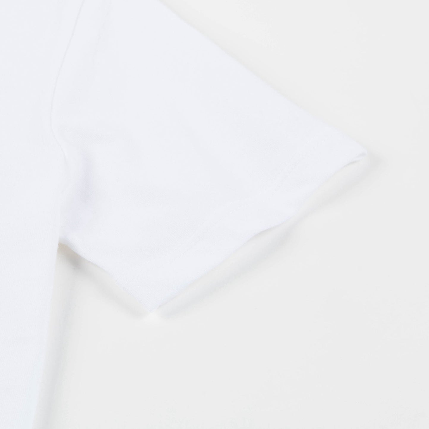 Girls White & Flame Red Cotton T-shirt