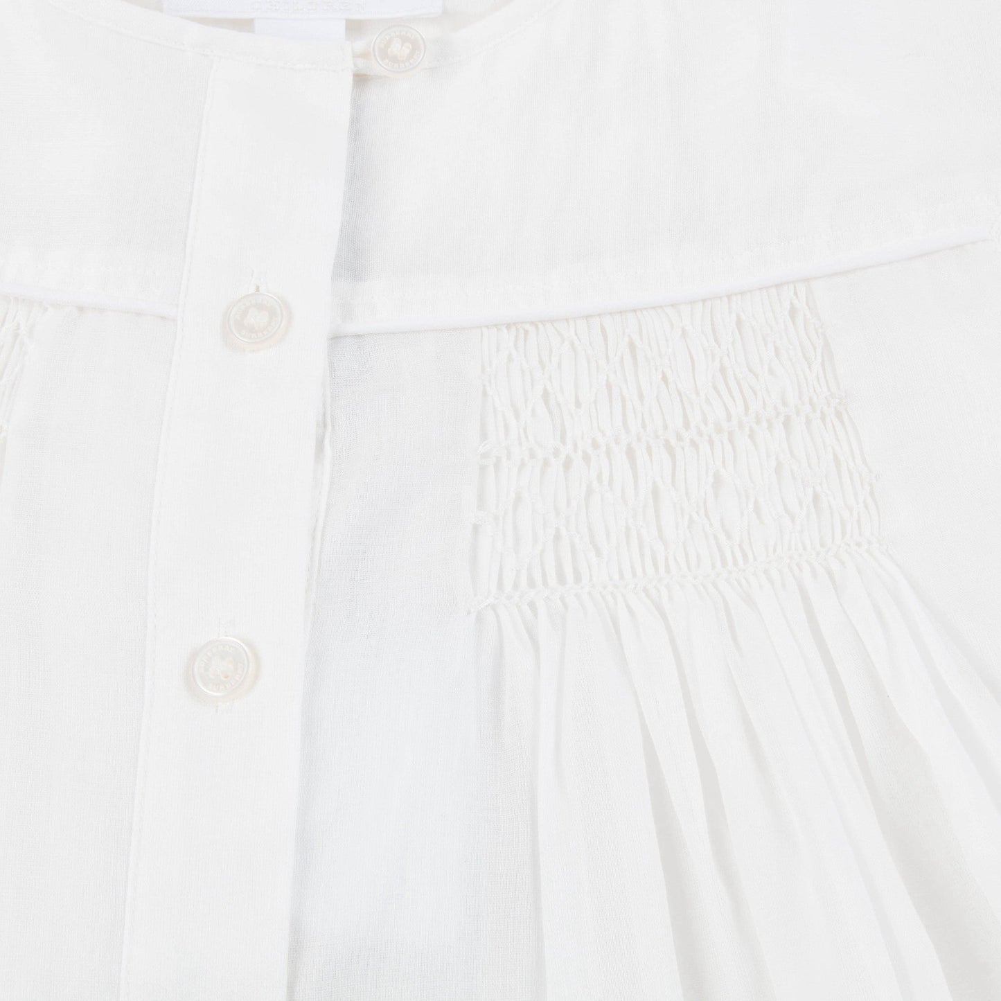 Girls White Cotton Bloues