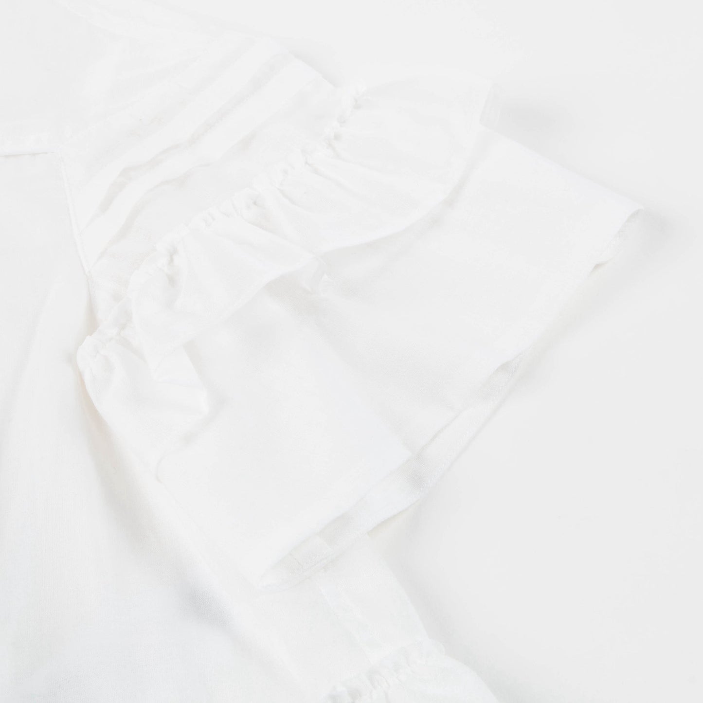 Girls White Cotton Bloues