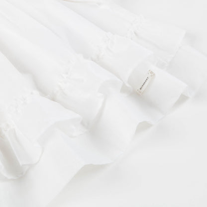 Girls White Cotton Bloues