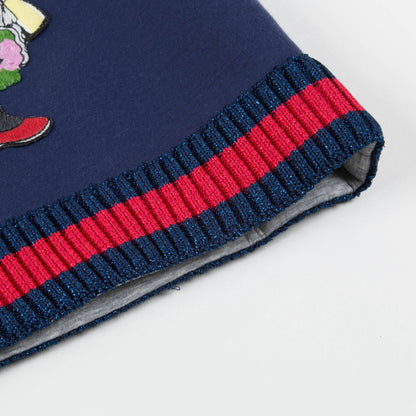 Girls Dark Indigo Neoprene Sweatshirt
