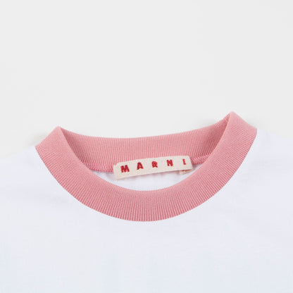 Girls White Cotton T-shirt
