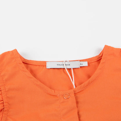 Girls Brick Cotton Solid Tank Blouse