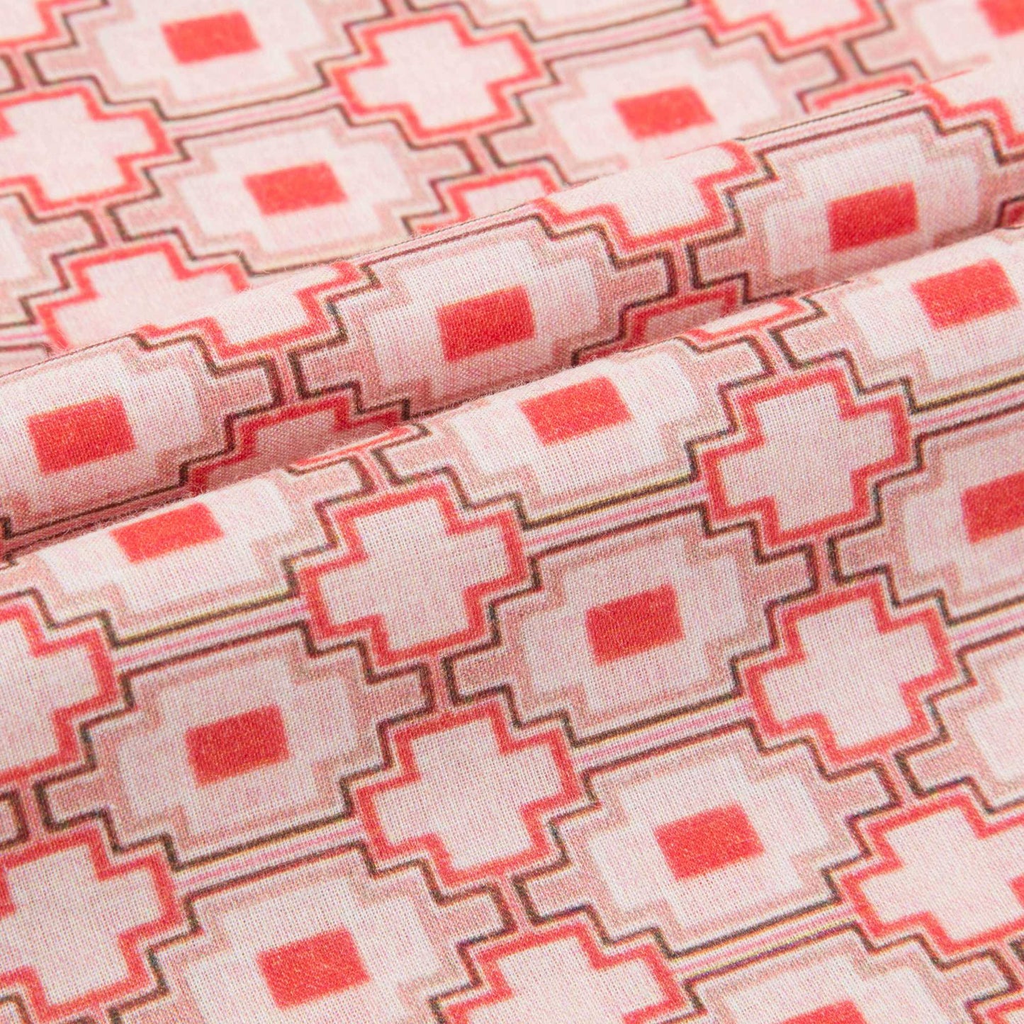 Baby Girls Kaleido Red Cotton Woven Top