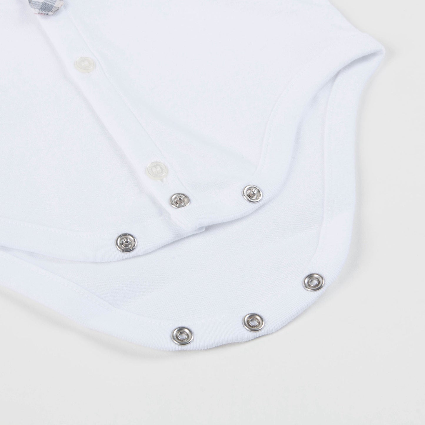 Baby White Cotton Babysuit