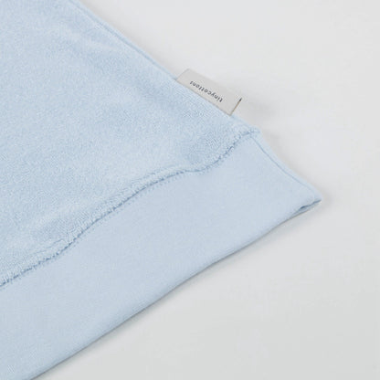 Girls Light Blue & Carmine Pima Cotton Sweatshirt