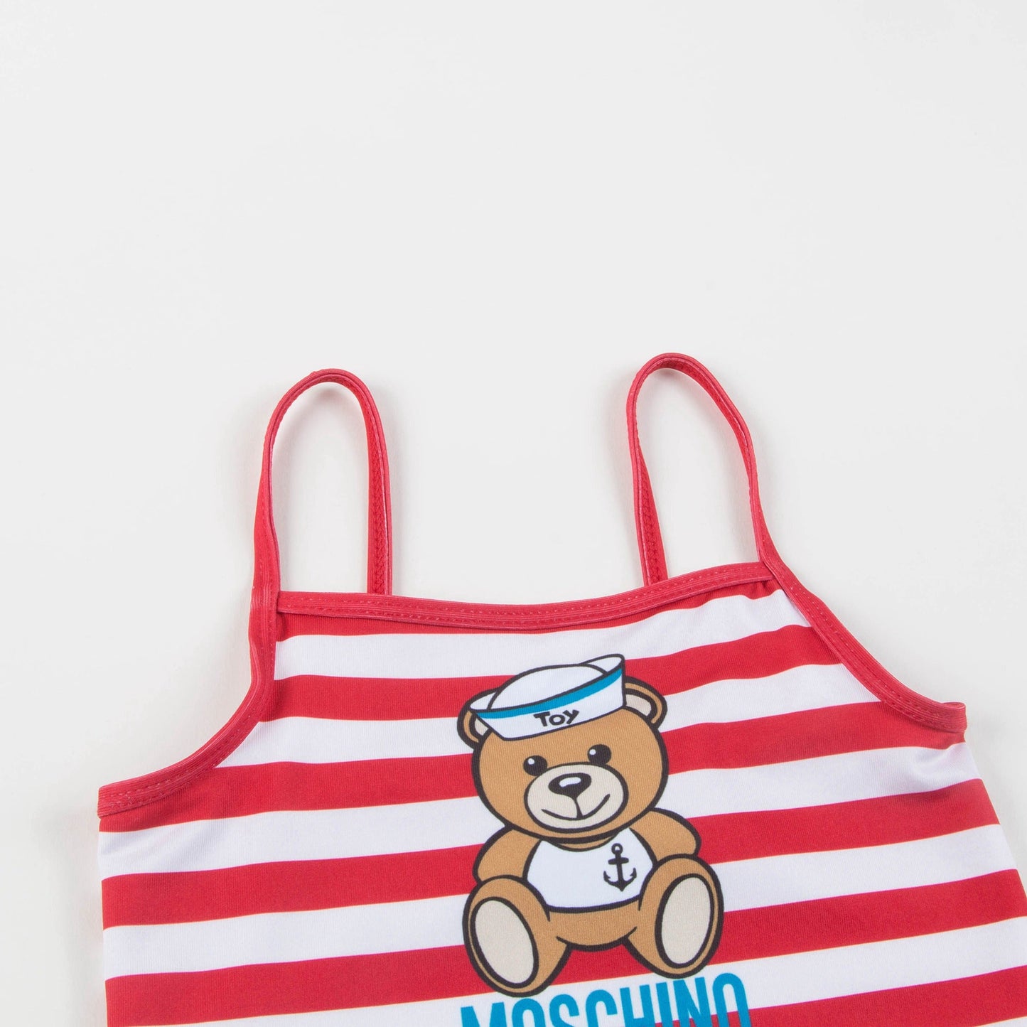 Girls Red Striped Bathing Suit