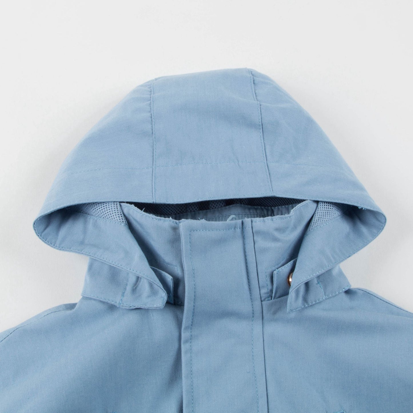 Girls Light Cerulean Blue Solid Jacket