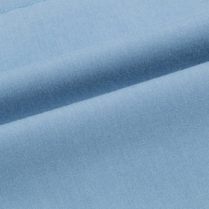Girls Light Cerulean Blue Solid Jacket