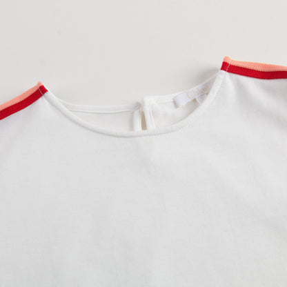 Girls Ivory Modal & Cotton T-shirt