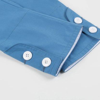 Girls Bright Cobalt Cotton Trousers