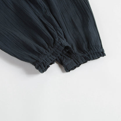 Girls Black Charbon Cotton Trousers