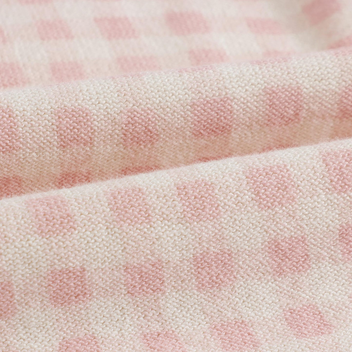 女童粉色格子棉开衫