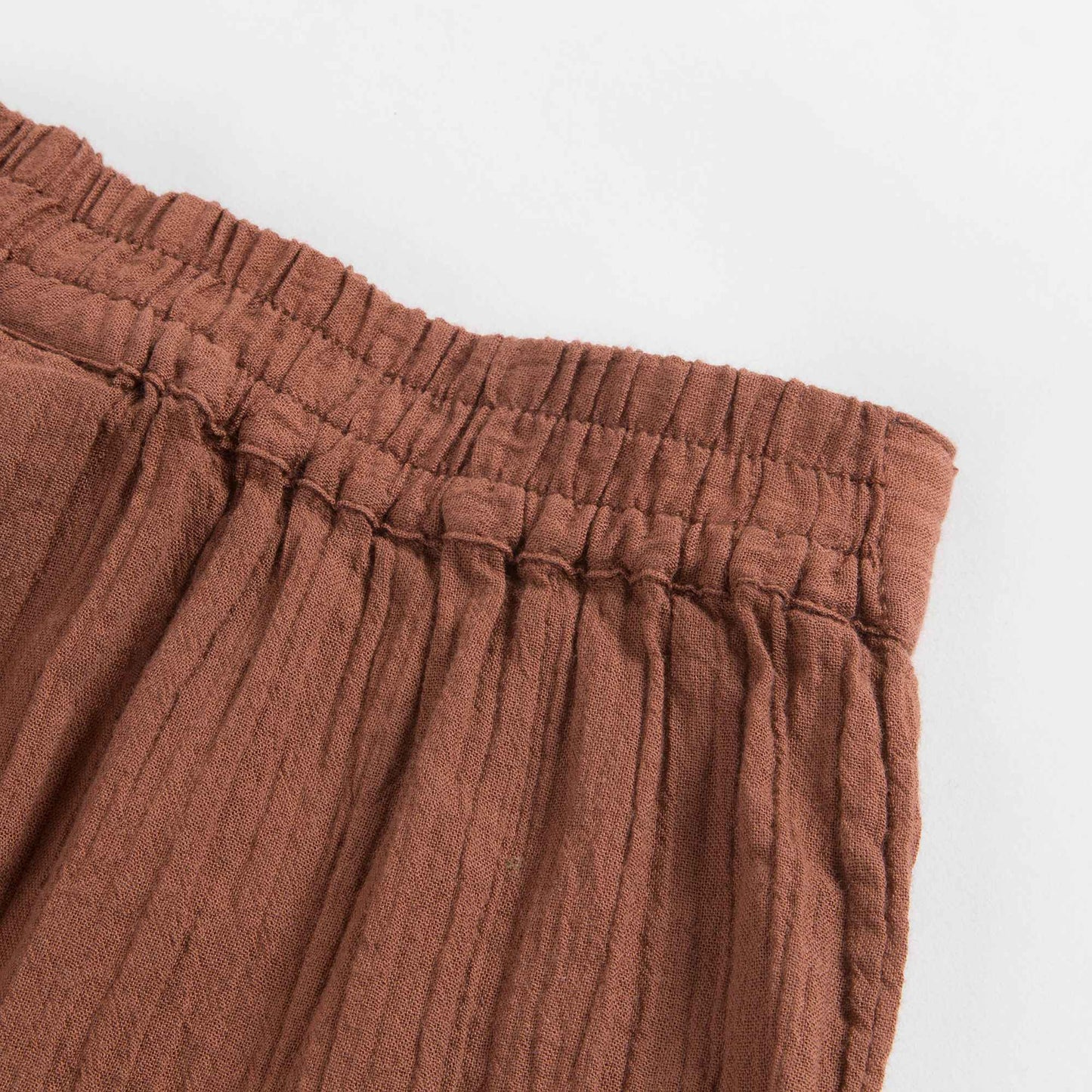 Girls Chocolate Brown Cotton Trousers