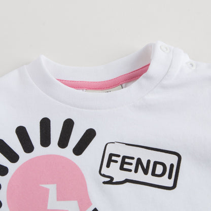 Baby Girls White Light Bulb T-Shirt