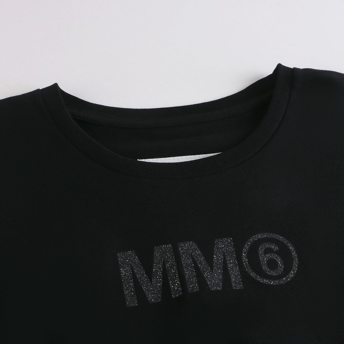 女童黑色Logo棉T恤