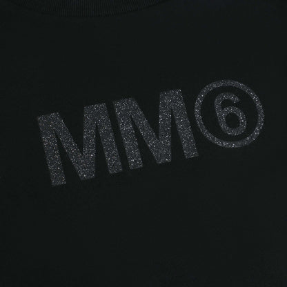 女童黑色Logo棉T恤