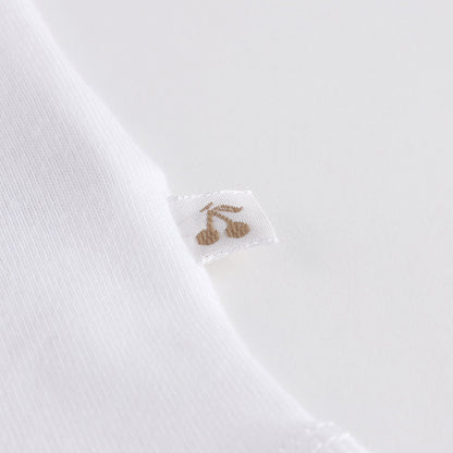 女婴白色棉连体衣