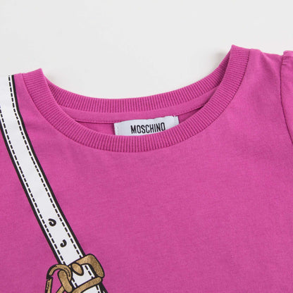 Girls Purple Moschino Teddy Toy Dress