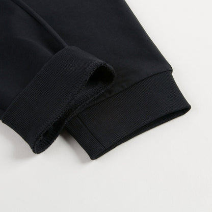 Boys Black Cotton Jersey Tracksuit Trouser