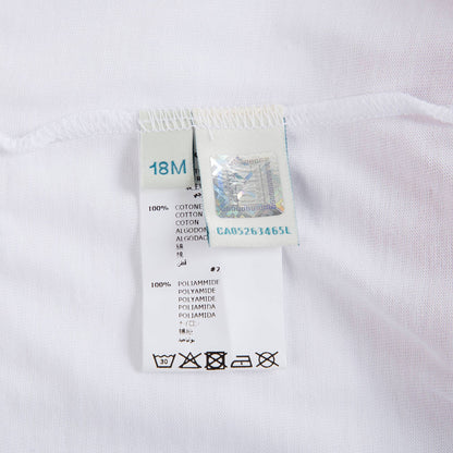 Baby Girls White & Rose Cotton Dress