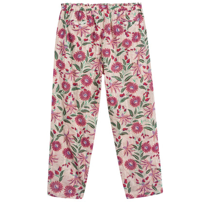 Girls White Flower "Twinkle" Pants