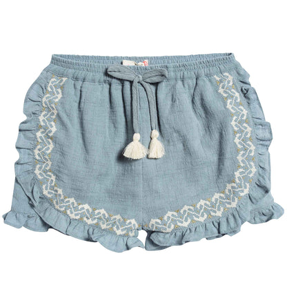 Girls Silver Blue "Taroudant" Shorts