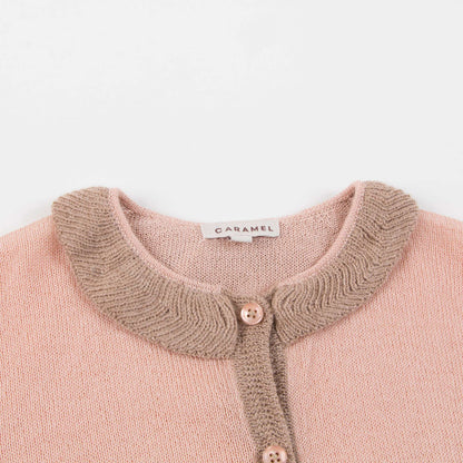 Girls Pink Baby Alpaca Knitwear Cardigan