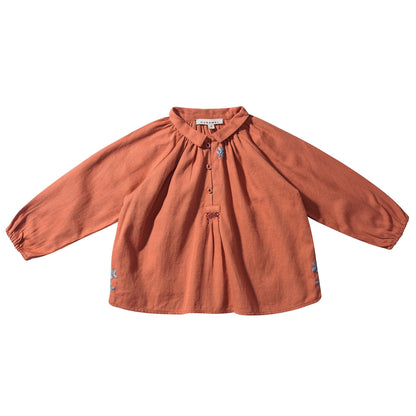 Baby Girls Orange Cotton Blouse